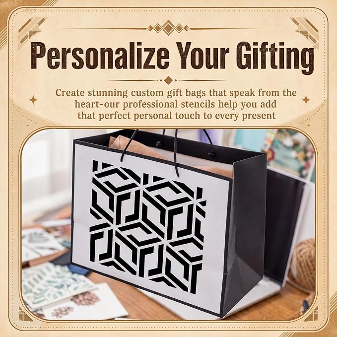 Marspark 66 Pcs Geometric Small Stencils - Image 5