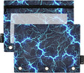 Dark Blue Electric Lightning Pencil Pouch by BOENLE-WELCOMEYOURCOMING