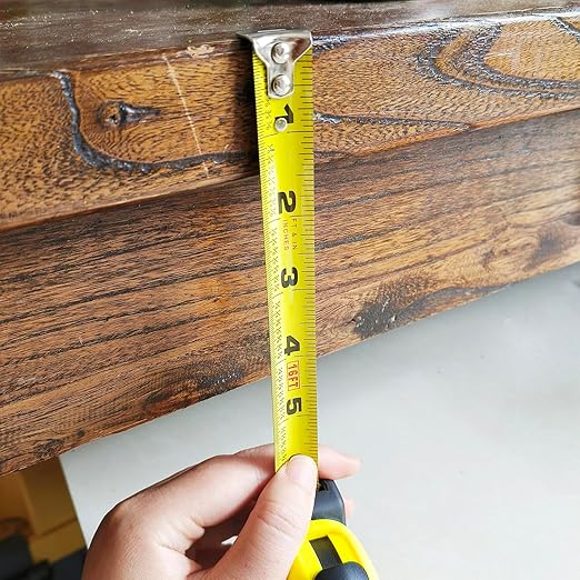 Auto-Lock Measuring Tape, 16-Feet (5M) Dual Side Retractable Tape Measure, 1/8 Fractions Easy Reading, MID Accuracy, for Electricians, Carpenter, Surveyors and Engineers, with Rubber Protective Casing