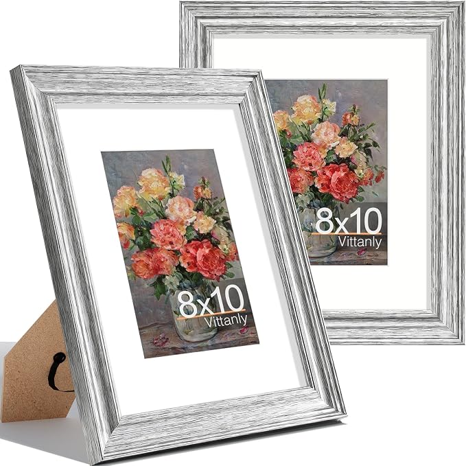 Vittanly 8x10 Picture Frames Set of 2, Ornate Vintage Photo Frame by Vittanly