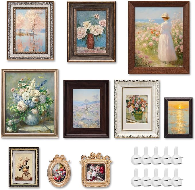 Qunclay 10 Pack Vintage Picture Frames by Qunclay