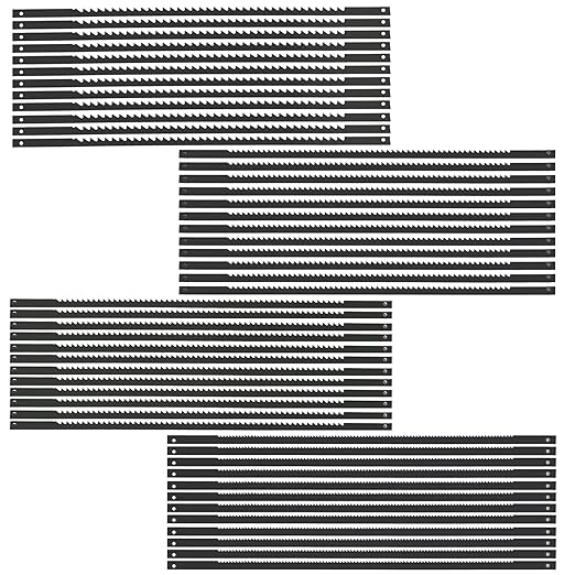 5-Inch Scroll Saw Blade Pin End Replacement 36Pack for Wood, High Carbon Steel(28TPI, 12 TPI, 10TPI 12pcs Each)