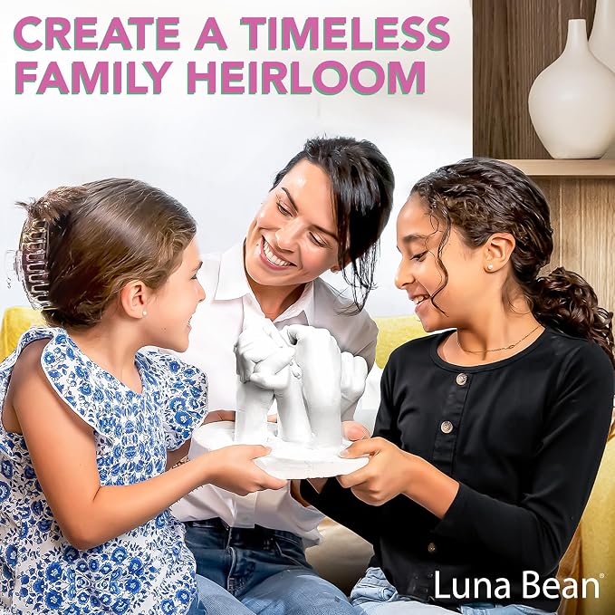Luna Bean XL Family Hand Casting Kit – Extra Large Hand Mold Kit - Image 2