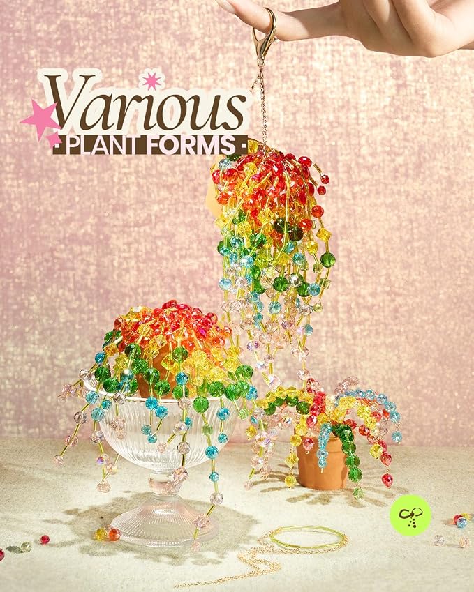 Beaded Plant Kit, Real Crystal Suncatcher Craft Kit - Image 2