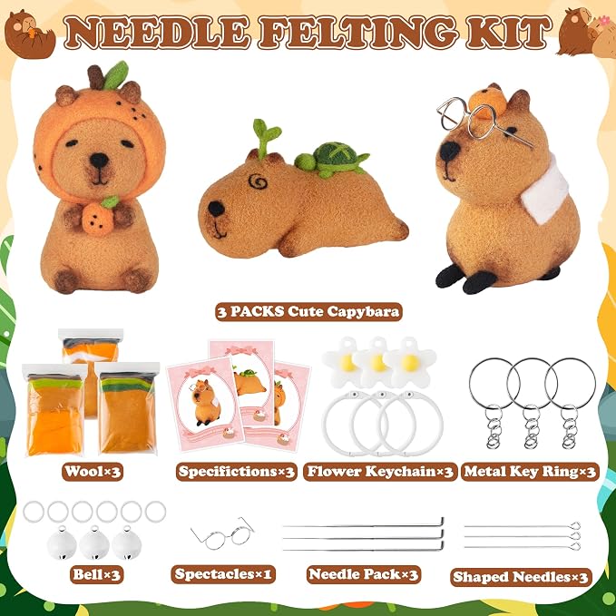 Capybara Needle Felting Kit - Image 2
