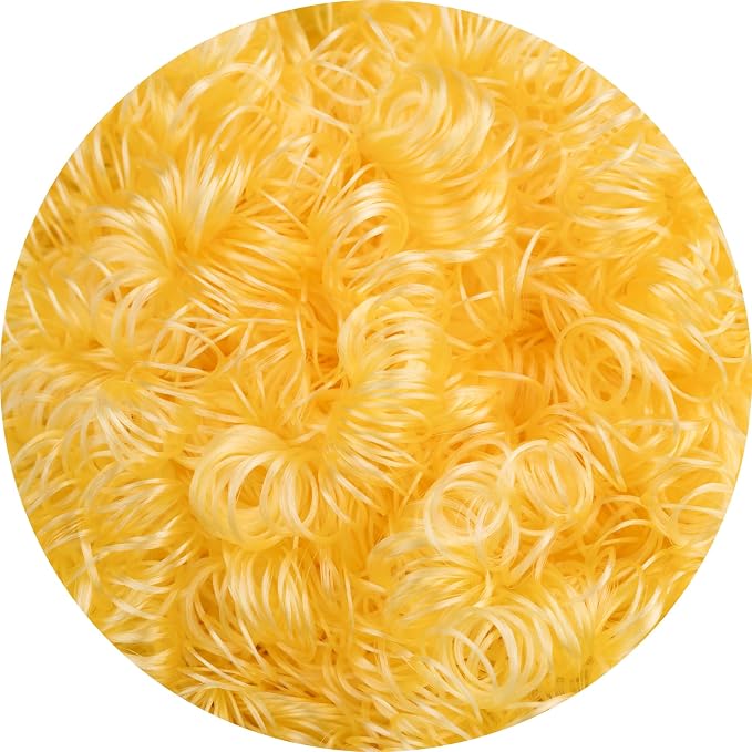 Hygloss 2 oz Curly Doll Hair for Crafts Blonde- Premium Synthetic Hair for Doll - Image 6