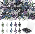 120Pcs Mini Resin Snakes, Miniature Halloween Tiny Snakes by QUPIVA