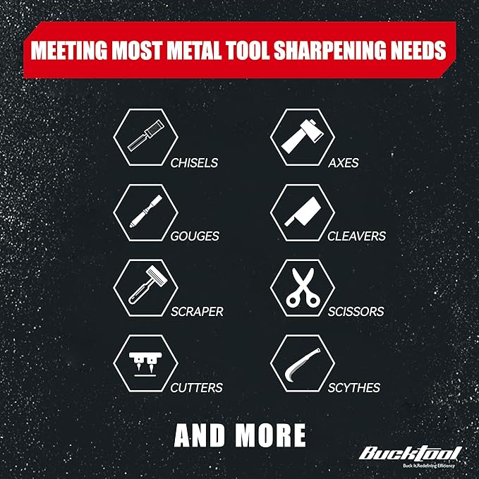 BUCKTOOL 10-Inch Variable Speed Wet Sharpening System, 1.2-Amp Two-Direction Water Cooled Wet Stone Grinder 90-160RPM, Wet Bench Grinder for Knife, Chisel, Knife, Axe, SCM8103