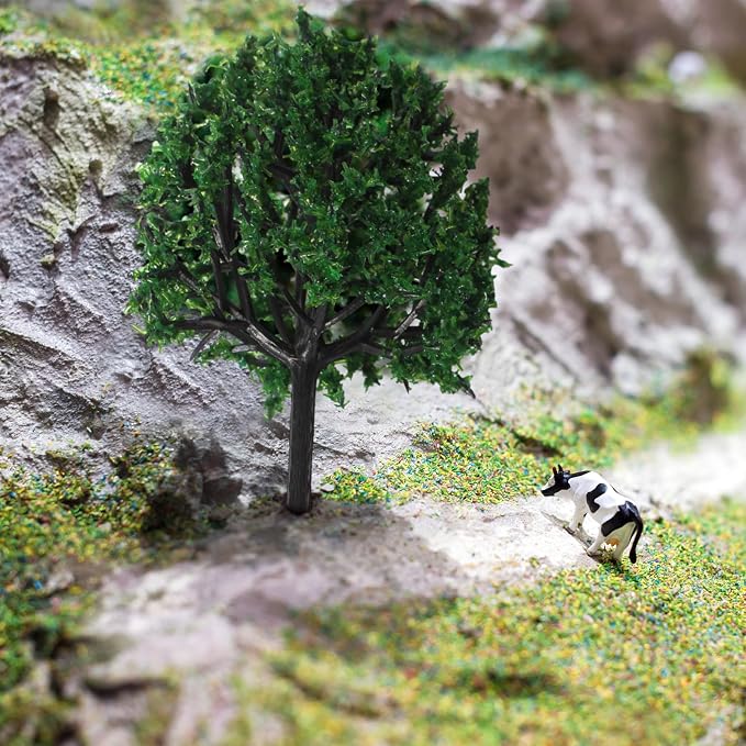 Skylety 35 Pieces Model Trees 6.3-1.2 Inch Mixed Miniature Trees Diorama - Image 5
