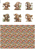 Patchwork Forest Girl Cotton Fabric Panel – Six 10×10 inch Designs + Bonus by FabricsTown