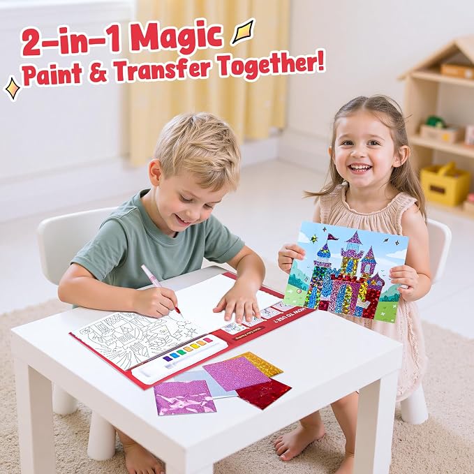 JoyCat Paint with Water Coloring Books & Shimmer Art | Art & Craft Activity - Image 9