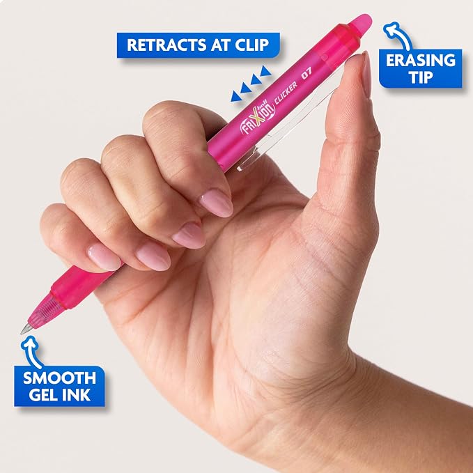PILOT FriXion Clicker Erasable, Refillable & Retractable Gel Ink Pens, Fine - Image 4