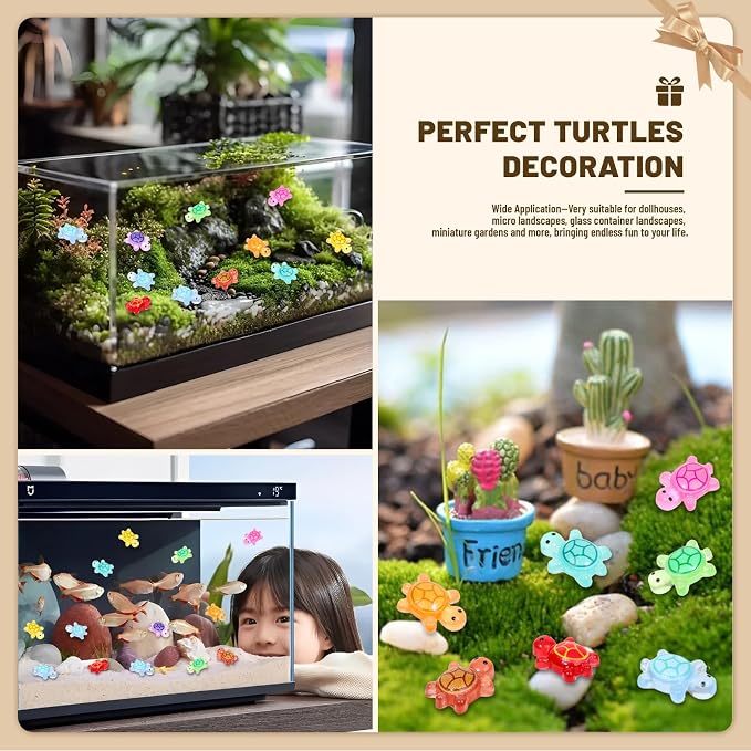 200pcs Mini Resin Turtles Luminous Tiny Turtle - Image 5