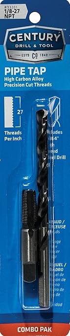 Century Drill & Tool 93201, 1/8-27 NPT/21/64 Combo