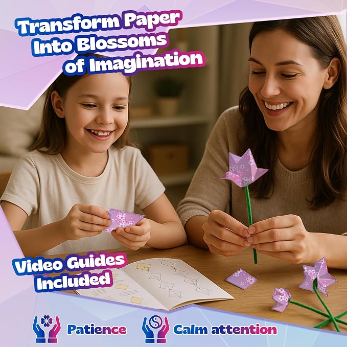Pinwheel Crafts Flower Origami Kit - Image 2