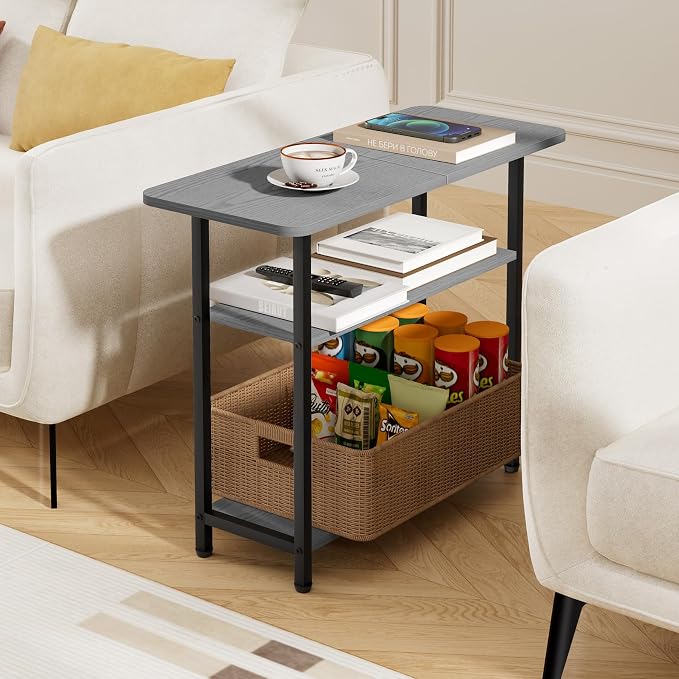 SLEEPING LAMB Side Table for Living Room, 3-Tier End Table for Small Space - Image 2
