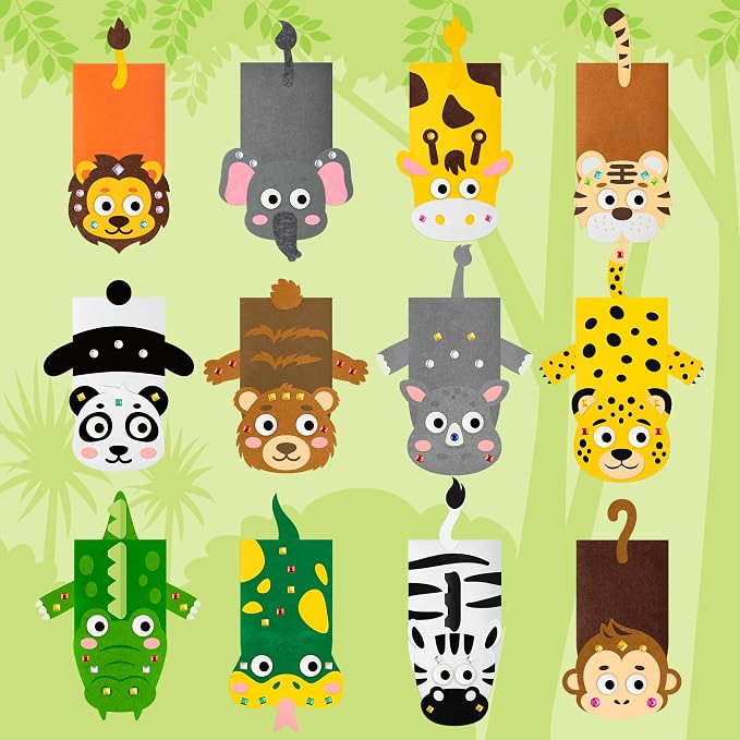 WATINC 12Pcs Hand Puppet Making Kit, Art Craft Felt Sock Puppet Toys, Creative - Image 4
