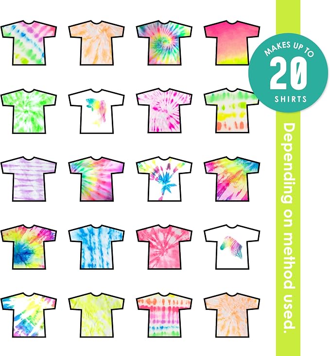 SEI 8 Pack Neon Tie Dye Spray Kit, Tye Dye Kits - Image 4