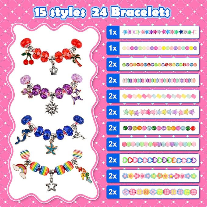 Ulema 24Pack Party Favors Birthday Return Gifts Goodie Bags Charm Bracelet - Image 3