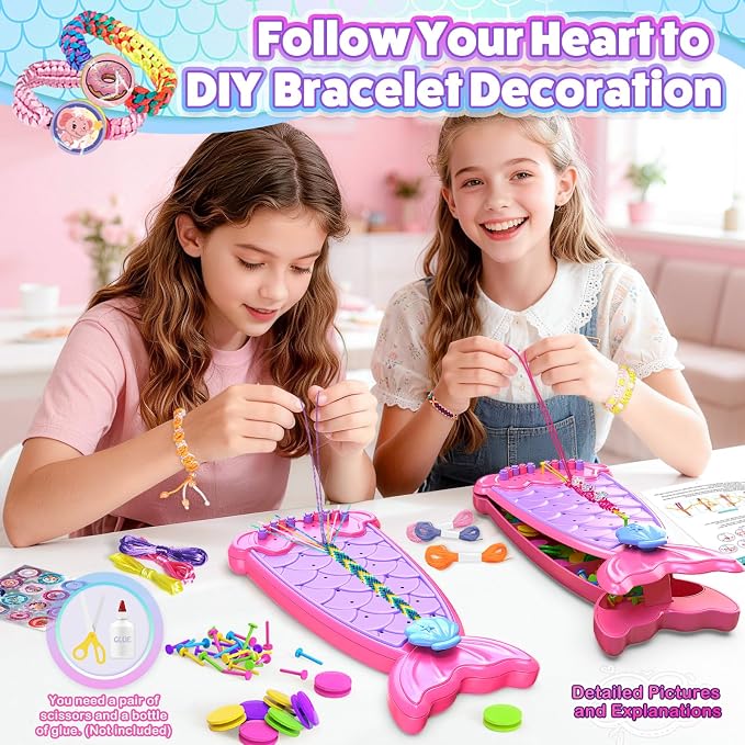Euclidean Cube 2-in-1 Friendship Bracelet Making Kit, Arts and Crafts - Image 2