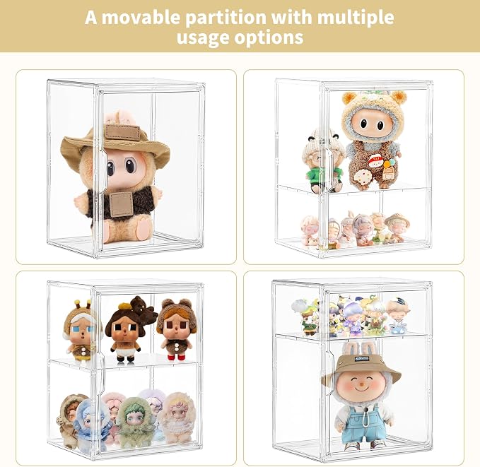 Attelite Acrylic Display Case for Collectibles 3 Adjustable Layers 2Pack | Easy - Image 7