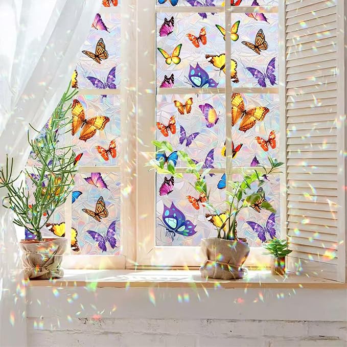 Butterfly Design Stained Glass Window Film - Image 2