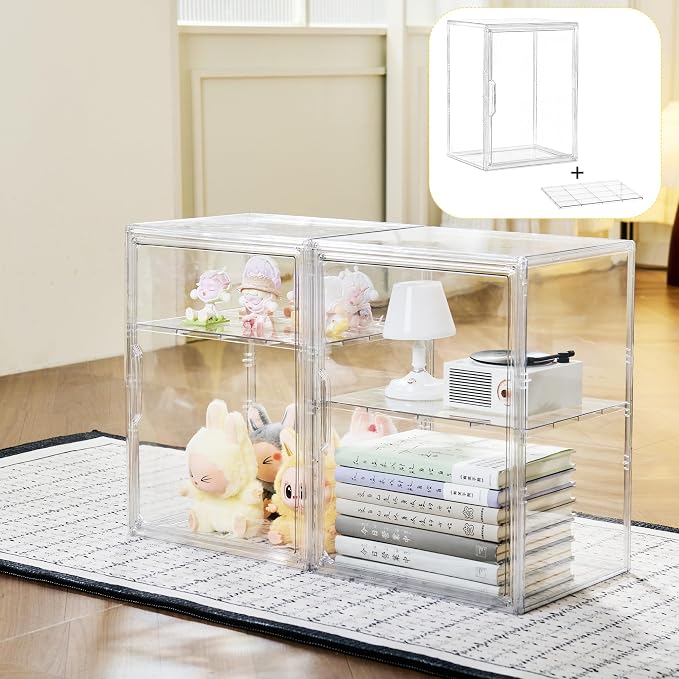 LXLXXL 2 Tier Stackable Shelf Acrylic Display Case - Image 2