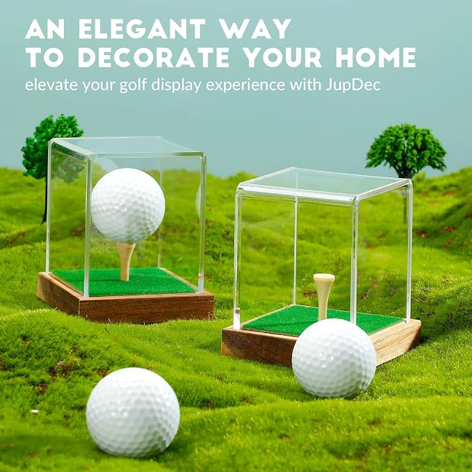 JupDec Golf Ball Display Case Clear Acrylic Memorabilia Stand Cube Holder - Image 6