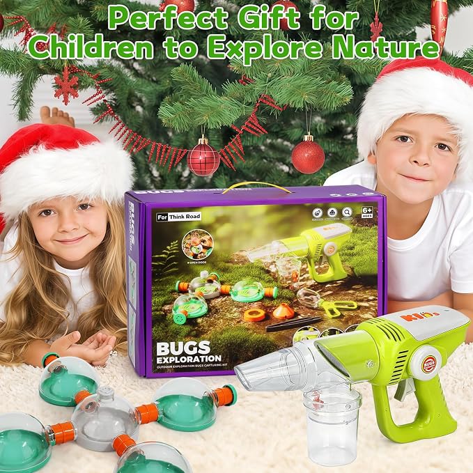 Bug Catcher for Kids 3-5, Bug Vacuum Toys Set for Toddlers 1-3, Magnify Glass - Image 7