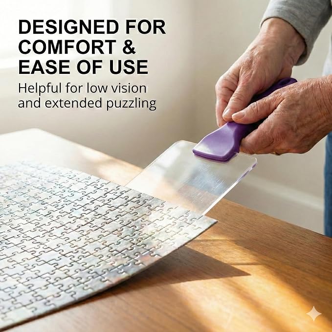 Ceaco Puzzle Scoop with LED Light & 3X Magnifier – Jigsaw Puzzle Accessory - Image 4