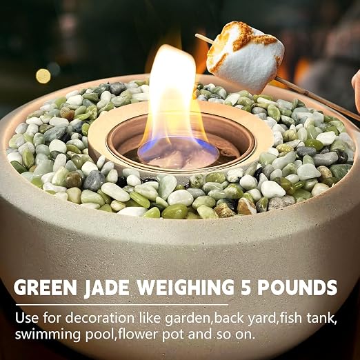 5 lb Jade Pebbles for Indoor Plants, 1/2 Inch Polished Decorative Pebbles for - Image 7