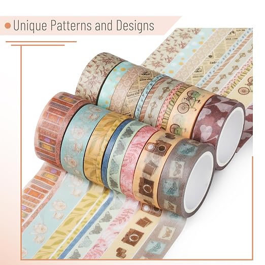 Mr. Pen- Washi Tape Set, 21 Rolls, 5 Yards/Roll | Washi Tape - Image 3