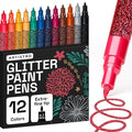 ARTISTRO 12 Glitter Paint Pens for Glass Marking, Rock Painting, Scrapbooking by ARTISTRO