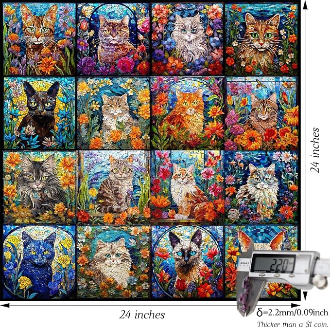Bgraamiens Cats Mosaic Art Puzzle - Image 7