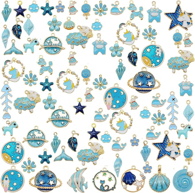 30pcs Mixed Enamel Charms Pendants by JulieWang-FortheLoveofHandmade