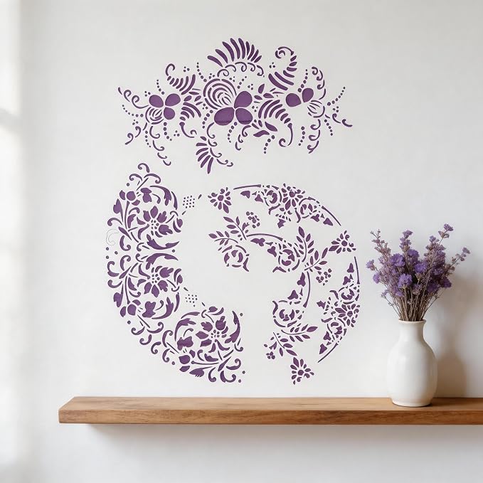 TIAMECH A4 Reusable Flower Lace Stencil - Image 6