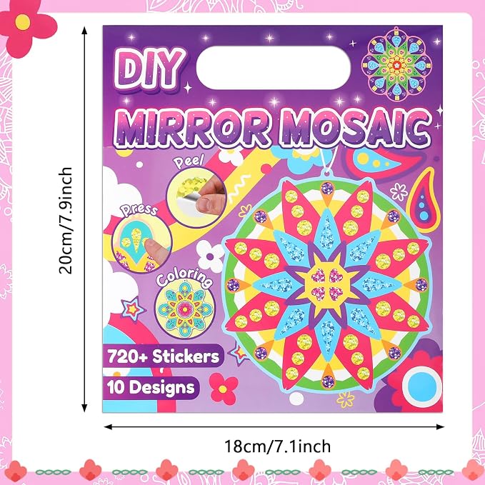 JULEASEL Mirror Mosaic Craft Kit, Mandala Arts & Crafts Gift - Image 7