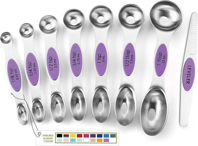 Spring Chef Stainless Steel Magnetic Measuring Spoons Set of 8 by SpringChef