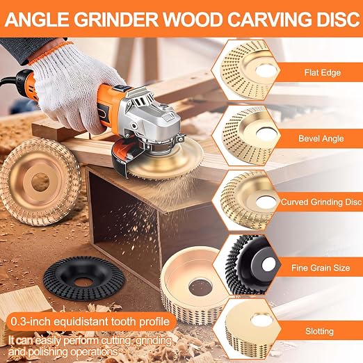 14PCS Angle Grinder Wood Carving Disc Set - Image 3