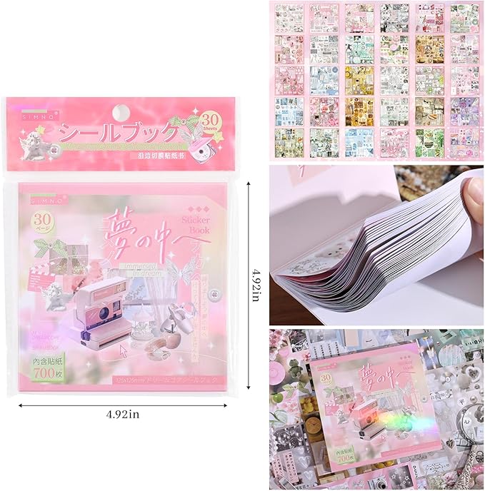 Girl's Japanese Retro Sticker Book, Nostalgic Theme - Image 7
