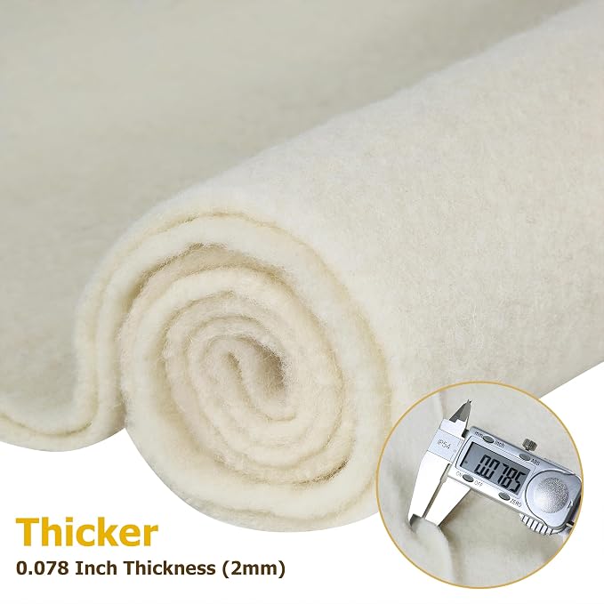 108" x 39" Wool Felt Fabric, Pure Merino Felt Fabric - Image 3