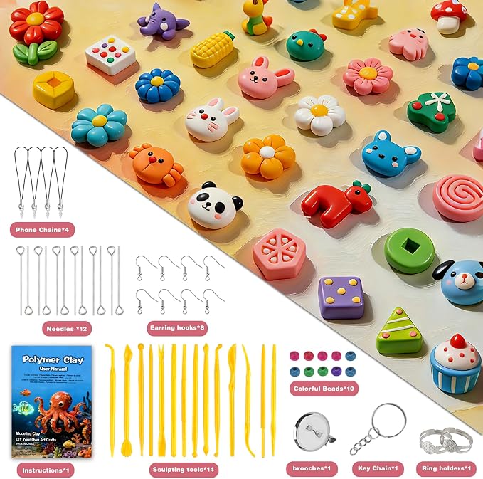 Ixiaoyoo 51 Colors Polymer Clay, Oven Bake DIY Modeling Clay - Image 3