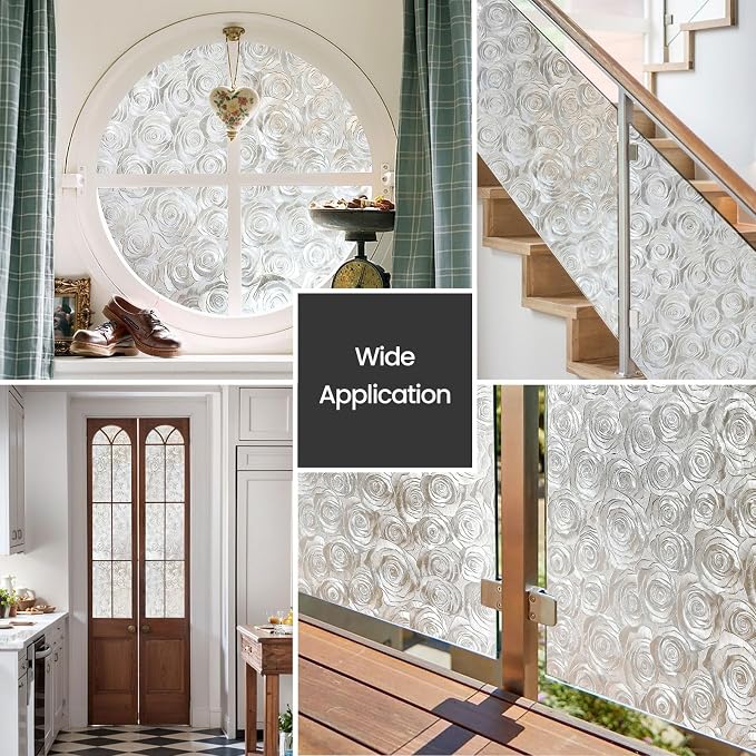 ADD.HERES Window Privacy Film, Frosted Glass Decorative Static Cling, Removable - Image 6