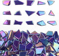 Youway Style Iridescent Cobalt Blue Glass Mosaic Tiles by YouwayStyle