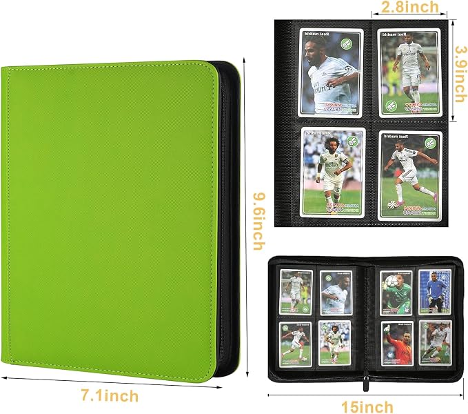4 Pocket Ringless Side Loading Trading Card Binder, 160 Cards PU Fixed Page - Image 2