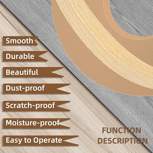 GSCIT Club Maple Edge Banding, 2 inch x 50ft Wood Edge Banding Pre-glued Flexible, Veneer Tape for Cabinet Repair & Furniture Restoration