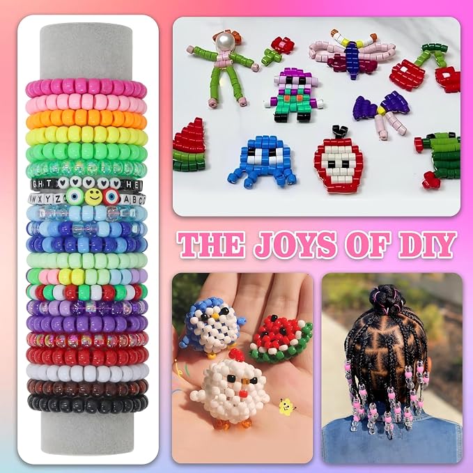 LIS HEGENSA Pony Beads Bulk, Kandi Kit - Image 4