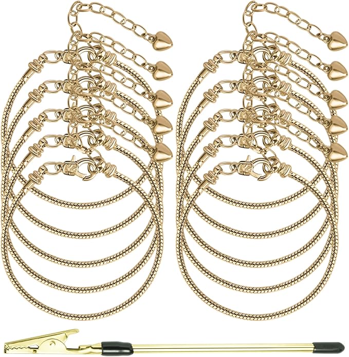 ZYEHXED 10PCS Snake Chain Charm Bracelet - Image 8