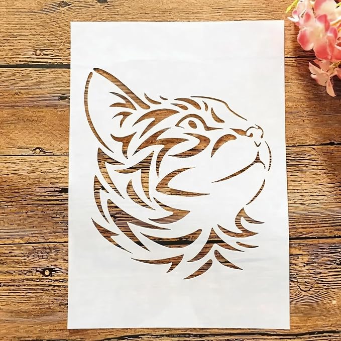 TIAMECH A4 Reusable Cool Cat Stencil by TIAMECH