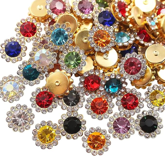 Mixed Colors 12mm 150pcs Sew on Rhinestones by Unknown
